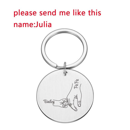 Personalized Father's Day Keychain Gifts Customized Papa Key Chains Gift for Daddy Original Love Gifts to Daddy Car Key Pendant