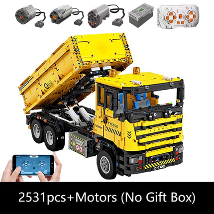 Technical Car Excavator APP Remote Control Moter Power T4001 Bricks Building Blocks Engineering Truck Toys Kids Moc Sets Gift
