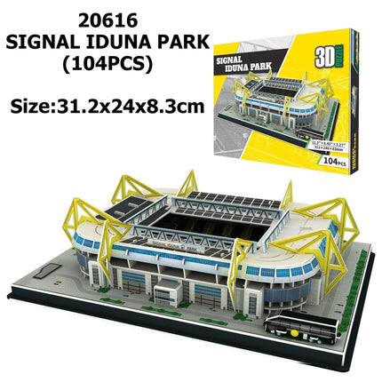 Miniature Football Field 3D DIY Puzzle World Famous Stadiums Models Football Game Peripheral Toys Fans Birthday Toys Gifts DDJ