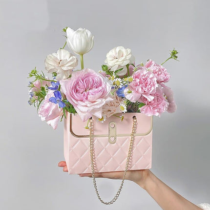 4Pcs Portable Flower Box Rose Packaging Box Wedding Valentine's Day Birthday Party Gift Rose Paper Bag Gift Candy Cake Shop