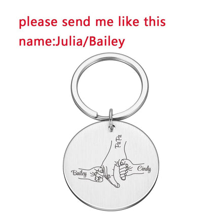 Personalized Father's Day Keychain Gifts Customized Papa Key Chains Gift for Daddy Original Love Gifts to Daddy Car Key Pendant