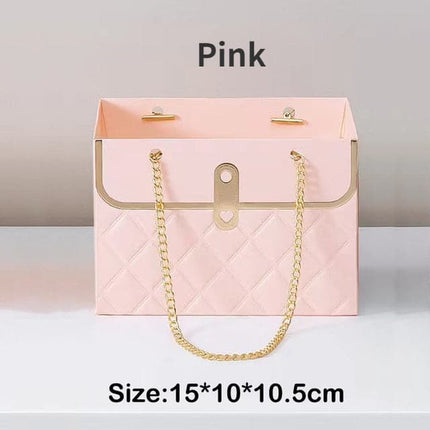 4Pcs Portable Flower Box Rose Packaging Box Wedding Valentine's Day Birthday Party Gift Rose Paper Bag Gift Candy Cake Shop