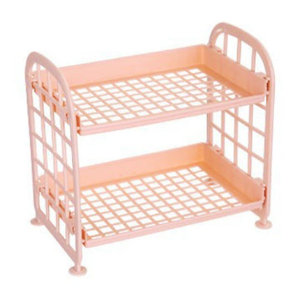 Multifunctional Shelves Double-layer Rack Shoes Shelf Plastic Desk Shelves Bathroom Cosmetic Storage Kitchen Sundries Organizer