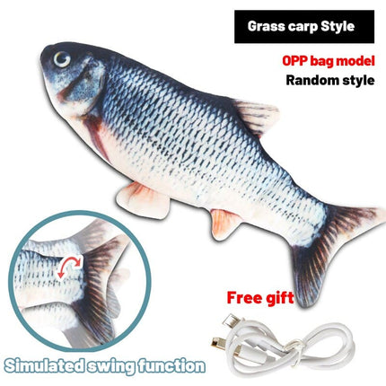 USB Charging Simulation Fish Tease Cat Pet Chewing Toy