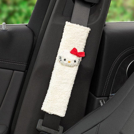 Cartoon Automobile Safety Belt Cover Children Shoulder Protector Lovely Bear Plush Anti-neck Universal Car Interior Decoration