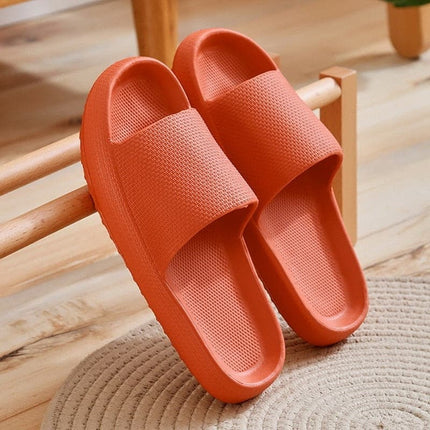 Fashion Women Summer Soft Slippers Thick Platform Bathroom Home Men Indoor Non-slip Anti-slip Female Cloud Cushion Slides