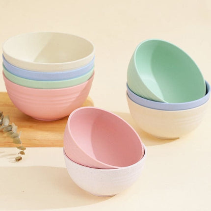 Household Tableware Single Bowl Wheat Straw Rice Rice Bowl Japanese Ramen Bowl Dessert Bowl Instant Noodle Soup Bowl