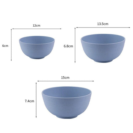 Household Tableware Single Bowl Wheat Straw Rice Rice Bowl Japanese Ramen Bowl Dessert Bowl Instant Noodle Soup Bowl