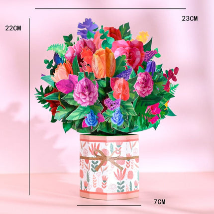 Happy Mothers Day Greeting Card Pop Up 3D Gift for Mom