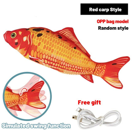 USB Charging Simulation Fish Tease Cat Pet Chewing Toy