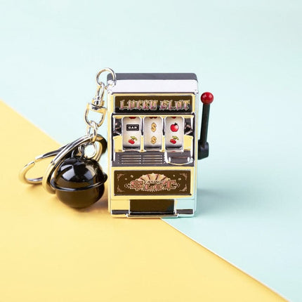 1pc Lucky Jackpot Mini Fruit Slot Machine Fun Birthday Keychain Gift Kids Educational Toy Coin Operated Games Gambling Machine