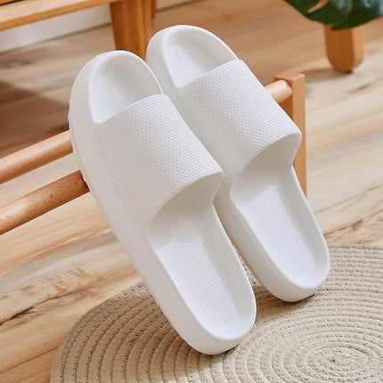 Fashion Women Summer Soft Slippers Thick Platform Bathroom Home Men Indoor Non-slip Anti-slip Female Cloud Cushion Slides