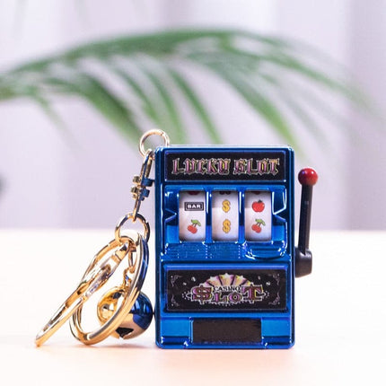 1pc Lucky Jackpot Mini Fruit Slot Machine Fun Birthday Keychain Gift Kids Educational Toy Coin Operated Games Gambling Machine