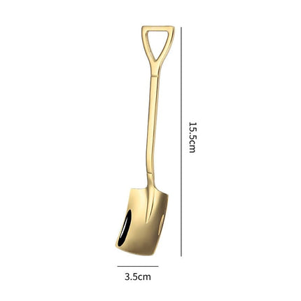 Shovel Spoon Stainless Steel Teaspoon For Coffee Spoon Fruit Ice Cream Dessert Scoop Kitchen Accessories Wedding Christmas Gift