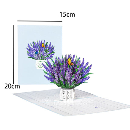 Pop-Up Flower Card Flora 3D Greeting Card for Birthday Mothers Father's Day Graduation Wedding Anniversary Get Well Sympathy