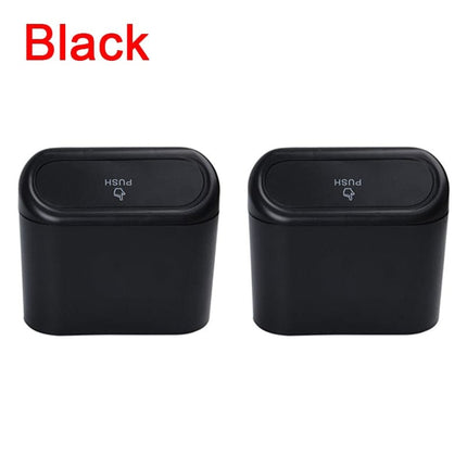 Hanging Car Trash Can Vehicle Garbage Dust Case Storage Box ABS Square Pressing Trash Bin Auto Interior Accessories for Car