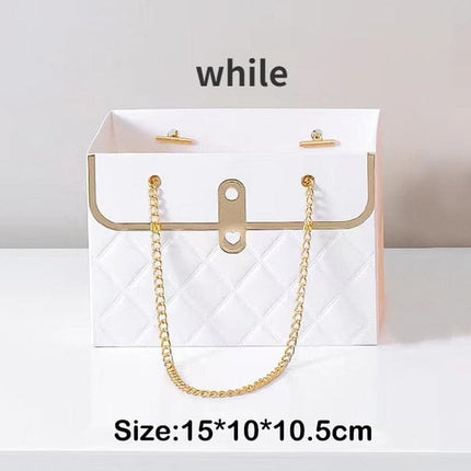 4Pcs Portable Flower Box Rose Packaging Box Wedding Valentine's Day Birthday Party Gift Rose Paper Bag Gift Candy Cake Shop
