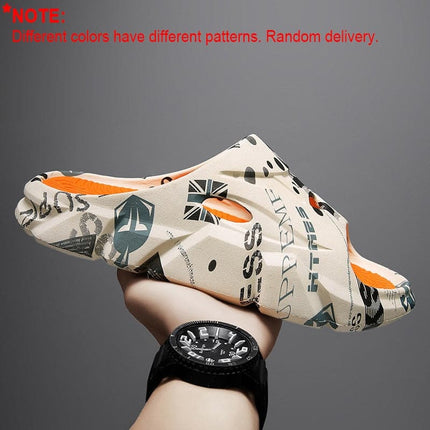 Men's Slippers Summer Fashion Slip-on Beach Slippers Men's Casual Camouflage Shoes EVA Thick Bottom Anti-slip Flip Flops