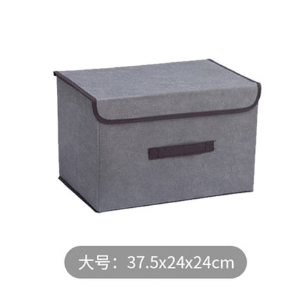 Fold Non-woven Fabric Storage Box Gray Home Supplies Clothing Underwear Sock And Kid Toy Storage Organizer Cosmetics