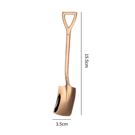 Shovel Spoon Stainless Steel Teaspoon For Coffee Spoon Fruit Ice Cream Dessert Scoop Kitchen Accessories Wedding Christmas Gift