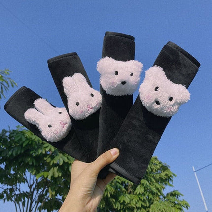 Car Accessories Decorate Seat Belt Cover Shoulder Strap Harness Cushion Cartoon Cloud Car Seatbelt Shoulder Pad Protector