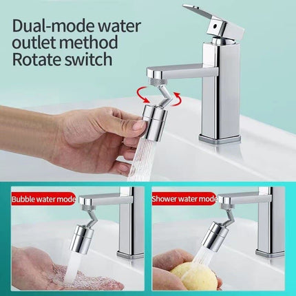 Kitchen Bathroom Pressurized Extension Foaming Faucet 720 Degrees Rotating Dishwashing Wash Face Rinsing Splash Proof Head
