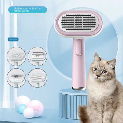 5 in 1 Pet Grooming Kit Dog Pin Brush Cat Dematting Rake Pets Deshedding Combs Animal Bath Massage Brushes Puppy Bristle Slicker