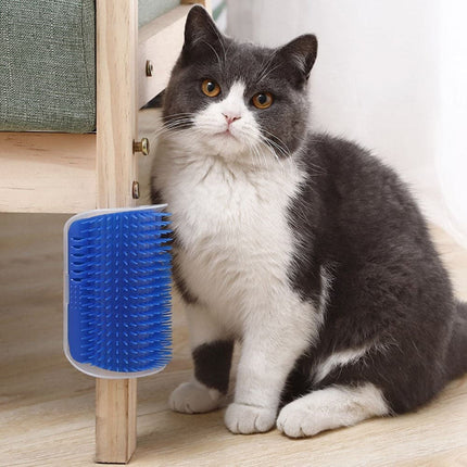 Pet Cat Brush Massage Device Hair Removal Combs Cat Toys Plastic Scratch Bristles Arch Massager Self Grooming Cat Scratcher