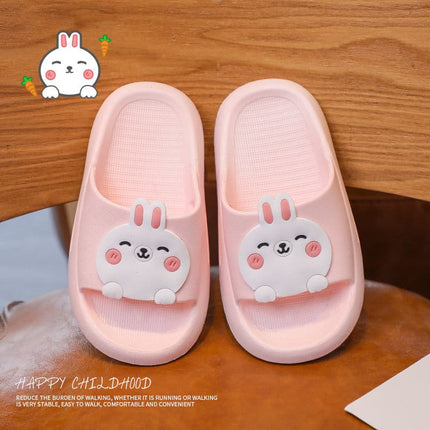 Pink Rabbit Children's Slippers Summer Non-slip Bath Cartoon Household Children Bunny Slipper for Teenage Girls and Boys Slipper