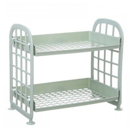 Multifunctional Shelves Double-layer Rack Shoes Shelf Plastic Desk Shelves Bathroom Cosmetic Storage Kitchen Sundries Organizer