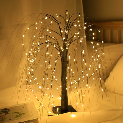 Tabletop Bonsai Lamp Tree Lamp DIY Artificial Light Tree Light Touch Switch Battery USB Operated LED Night Light Bedroom Decor
