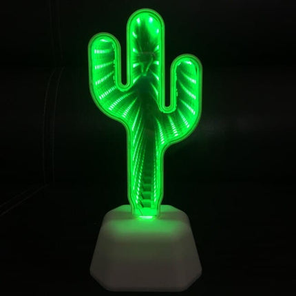 Night Light Tunnel Lamps Infinity Mirror Lights LED Night Lamp Cute 3D Heart Creative Novelty Cactus Unicorn For Home Led