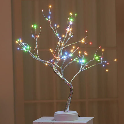 Tabletop Bonsai Lamp Tree Lamp DIY Artificial Light Tree Light Touch Switch Battery USB Operated LED Night Light Bedroom Decor