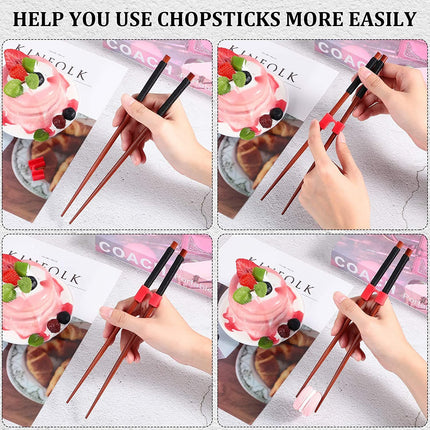 5PCS Reusable Chopstick Helpers Training Chinese Chopsticks Trainer Holder for Adouts Beginner Trainers or Learner