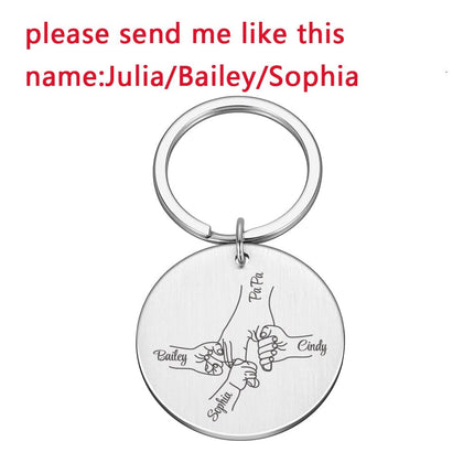 Personalized Father's Day Keychain Gifts Customized Papa Key Chains Gift for Daddy Original Love Gifts to Daddy Car Key Pendant