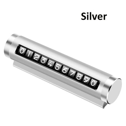 Metal Car Temporary Parking Card Universal Rotate Phone Number Plate Aluminum Stickers Park Stop in Car-styling Auto Accessories