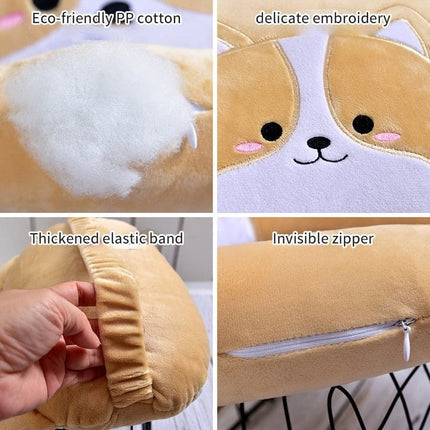 Corgi Shiba Inu Cartoon Car Headrest Neck Protection Pillow A Pair Of U-shaped Pillow Car Waist By Four Seasons Universal