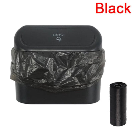 Hanging Car Trash Can Vehicle Garbage Dust Case Storage Box ABS Square Pressing Trash Bin Auto Interior Accessories for Car