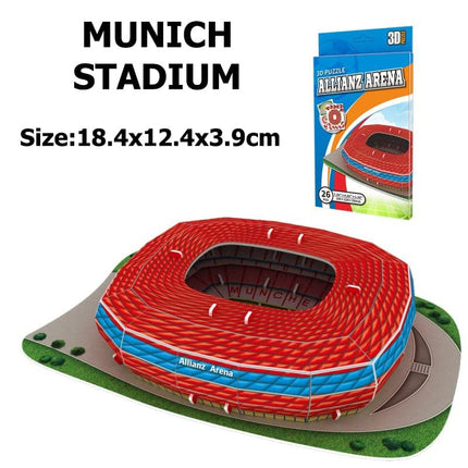 Miniature Football Field 3D DIY Puzzle World Famous Stadiums Models Football Game Peripheral Toys Fans Birthday Toys Gifts DDJ