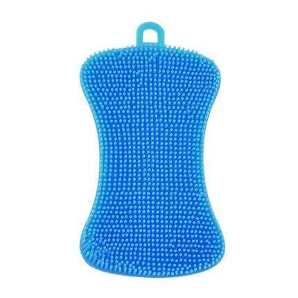 Kitchen Silicone Sponge Dish Washing Scrubber Household Pot Bowl Cleaning Sponge Portable Kitchen Gadgets Brush Accessories