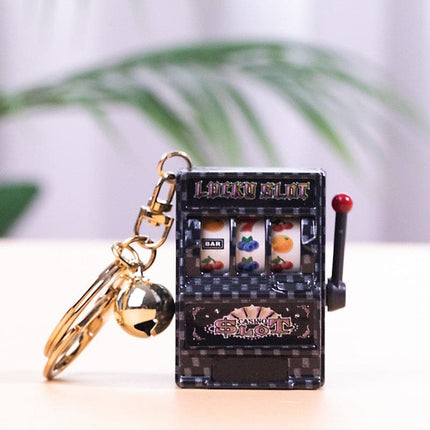 1pc Lucky Jackpot Mini Fruit Slot Machine Fun Birthday Keychain Gift Kids Educational Toy Coin Operated Games Gambling Machine