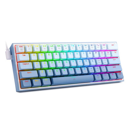 Fizz K617 RGB USB Mini Mechanical Gaming Wired Keyboard Red Switch 61 Key Gamer for Computer PC Laptop detachable cable
