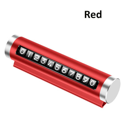 Metal Car Temporary Parking Card Universal Rotate Phone Number Plate Aluminum Stickers Park Stop in Car-styling Auto Accessories