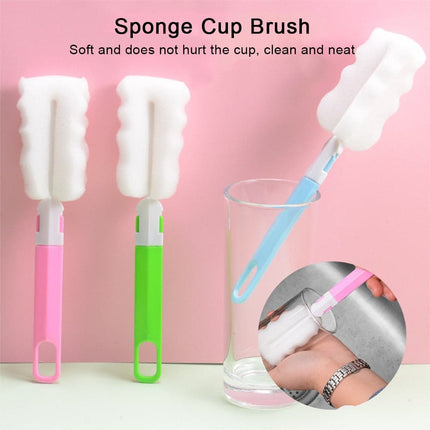 Detachable Water Bottle Brush Cup Mug Glass Washing Sponge Cleaning Brush Cleaner Durable With Handle Kitchen Cleaning Utensils
