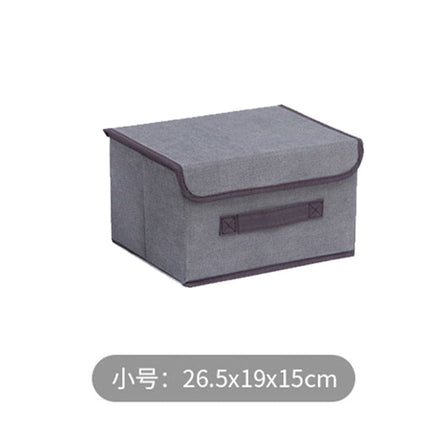 Fold Non-woven Fabric Storage Box Gray Home Supplies Clothing Underwear Sock And Kid Toy Storage Organizer Cosmetics