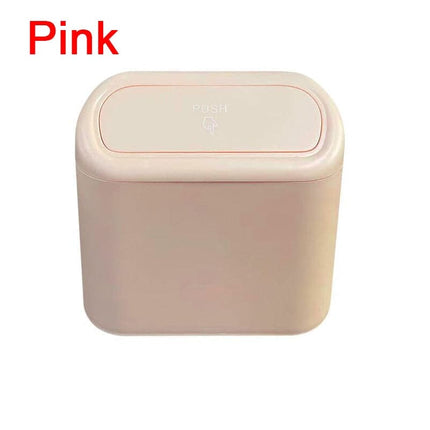 Hanging Car Trash Can Vehicle Garbage Dust Case Storage Box ABS Square Pressing Trash Bin Auto Interior Accessories for Car