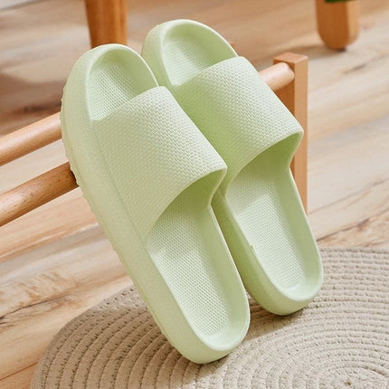 Fashion Women Summer Soft Slippers Thick Platform Bathroom Home Men Indoor Non-slip Anti-slip Female Cloud Cushion Slides