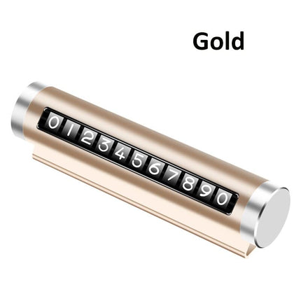 Metal Car Temporary Parking Card Universal Rotate Phone Number Plate Aluminum Stickers Park Stop in Car-styling Auto Accessories