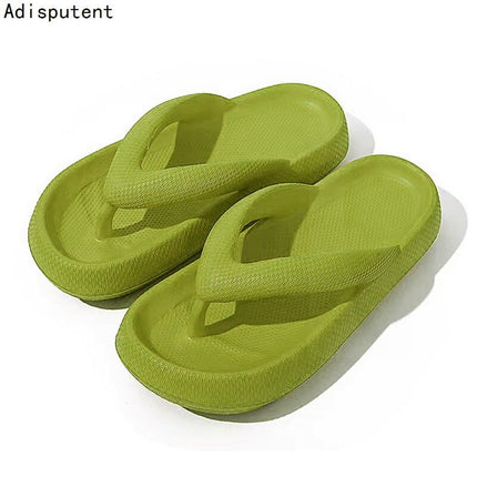 Wedge Heels Flip Flops Women Slippers Summer Thick Bottom Sandals Platform Slippers Soft Fashion Shoes Non-Slip Beach Slides