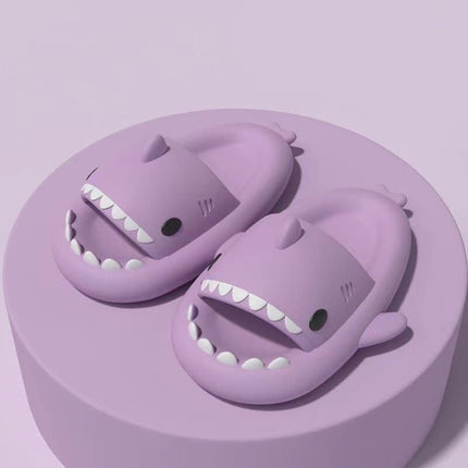 High Quality Slippers Women's Fashion Slippers Solid Color Casual Home Shoes Anti Slip Shoes Men's Beach Shark Slippers 36-45